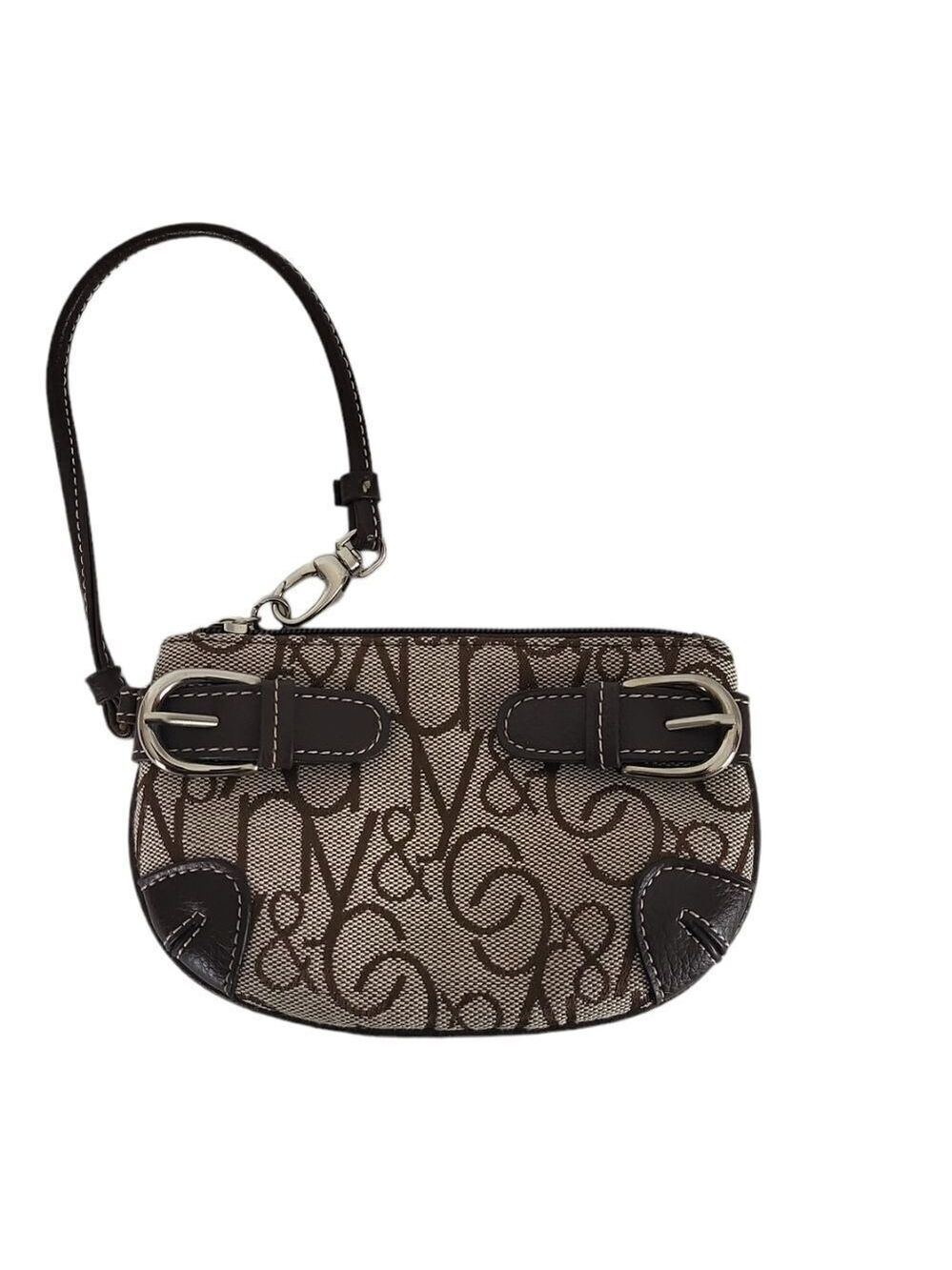 New York & Co Tan & Brown Signature Wristlet